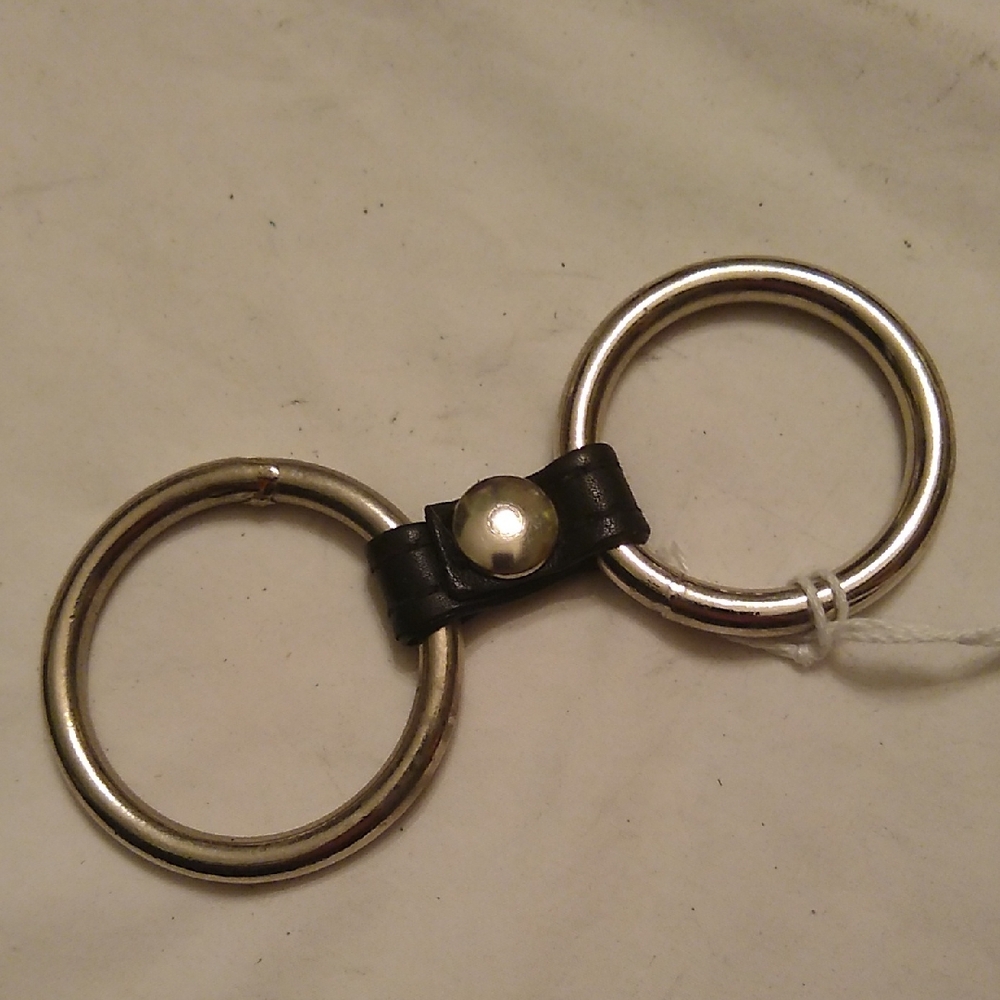 C-Ring Double Silver Rings, #15